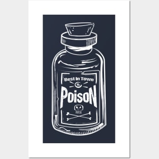 Poison bottle white Posters and Art